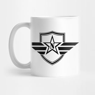 Military Army Monogram Initial Letter N Mug